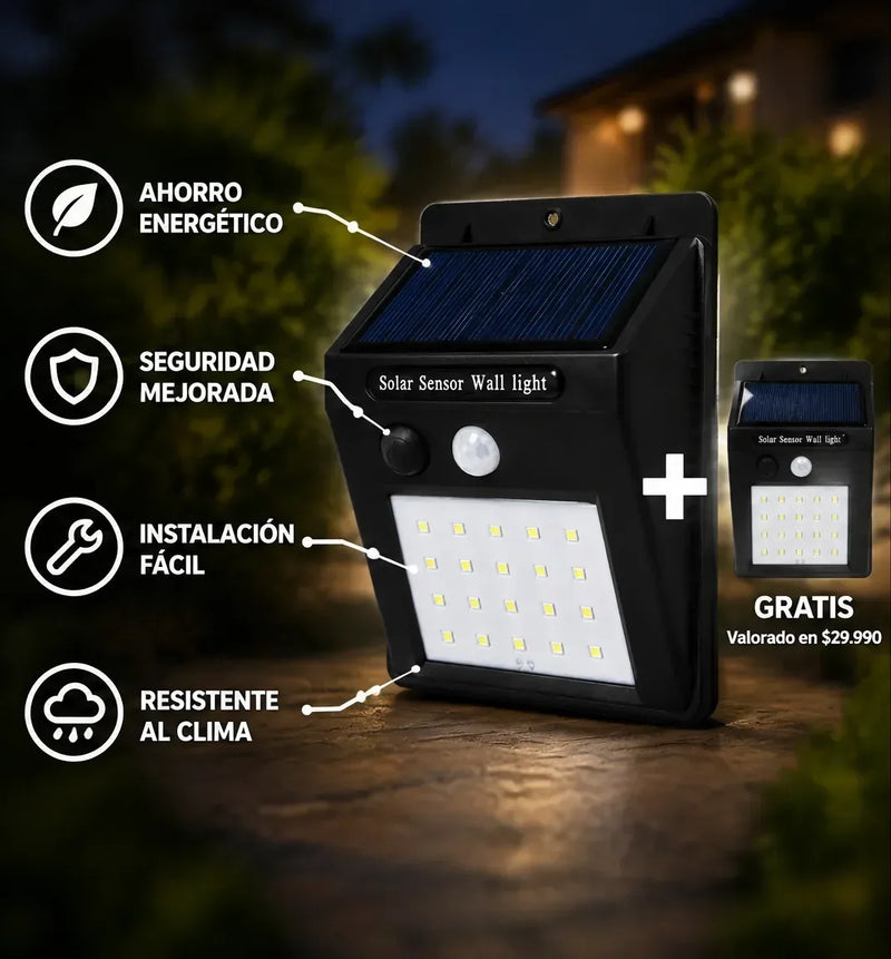 Luz Solar Led Con Sensor De Movimiento